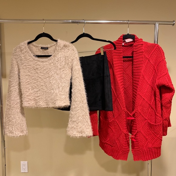 🌺Red Cable Knit Cardigan - Picture 4 of 4